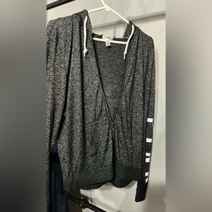 Pink Heather Gray Zip Up Jacket